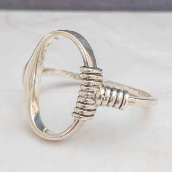 Sterling Modernist Loop Bangle (59.8g, Paris) - Picture 2 of 8